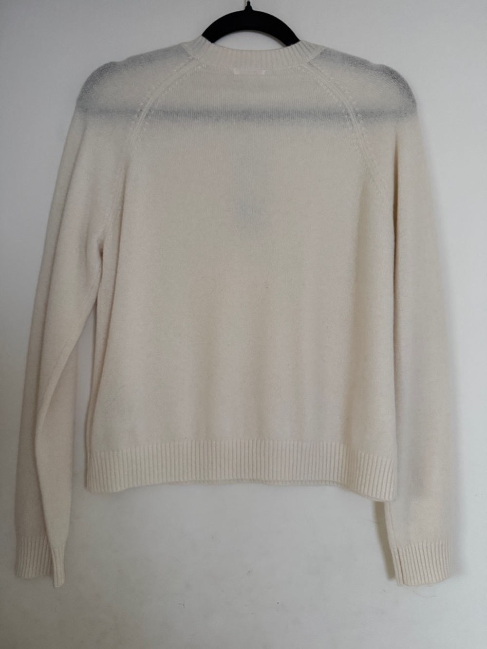 Minnie rose crewneck raglan sleeve cream cashmere sweater - Picture 5 of 5